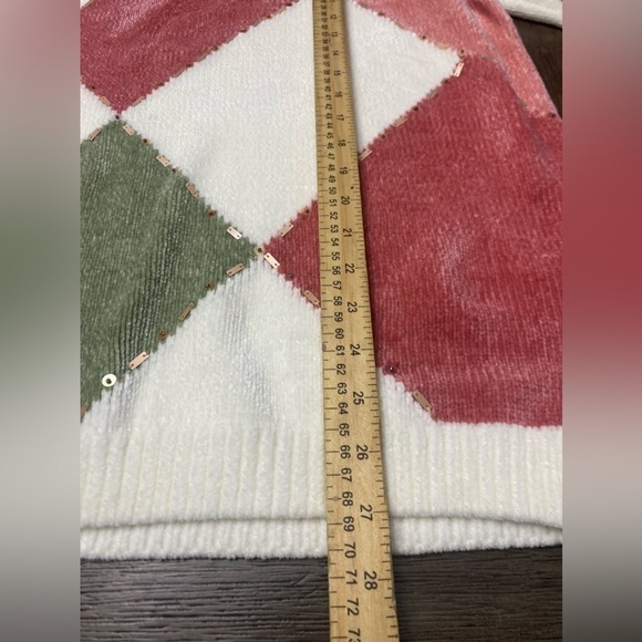 Alfred dunner womens ivory long sleeve crew neck sweater diamond pattern
2x - Picture 9 of 11